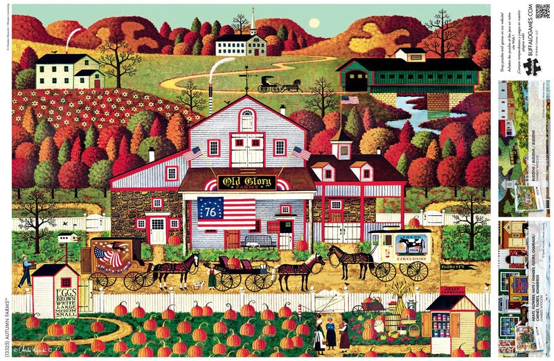 Buffalo Games - Charles Wysocki - Autumn Farms - 1000 Piece Jigsaw Puzzle - Colorful Fall Puzzles for Adults â€“ Precision-Cut Pieces, Beautiful Seasonal Artwork, Hours of Relaxing Fun - Image 5