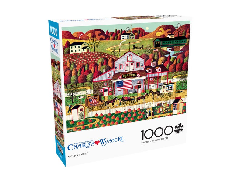 Buffalo Games - Charles Wysocki - Autumn Farms - 1000 Piece Jigsaw Puzzle - Colorful Fall Puzzles for Adults â€“ Precision-Cut Pieces, Beautiful Seasonal Artwork, Hours of Relaxing Fun - Image 3