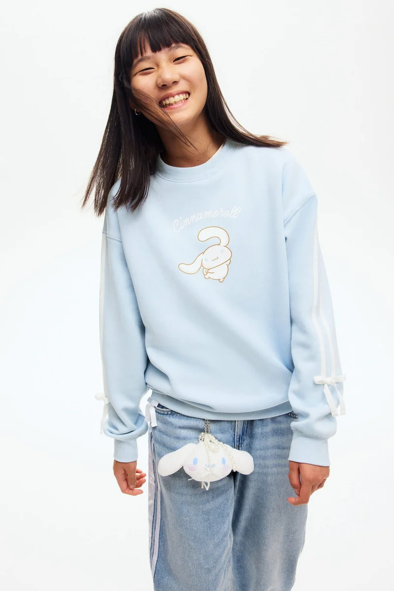 H&M Oversized print-motif sweatshirt