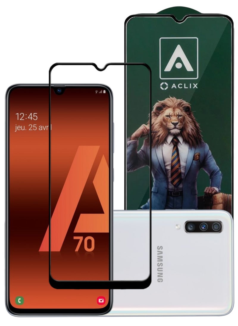ACLIX Antistatic ESD Dustproof Premium Quality High Definition Tempered Glass Screen Protector Designed For Samsung Galaxy A70 - Image 1