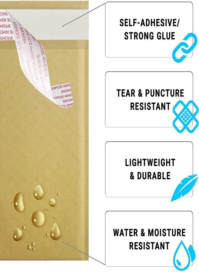 Breewell® Packing Supply Plain Kraft Paper Courier Bag with Bubble Wrap 6x5 Inch, Postage Packaging Courier Envelope, (Pack of 50 Bags, Brown) - Image 5
