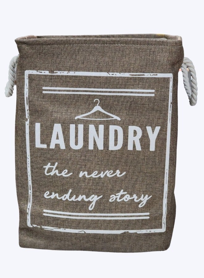 Group Tiger Foldable Laundry Storage Basket Brown (Length:48cm, Width:37cm)  - Image 1