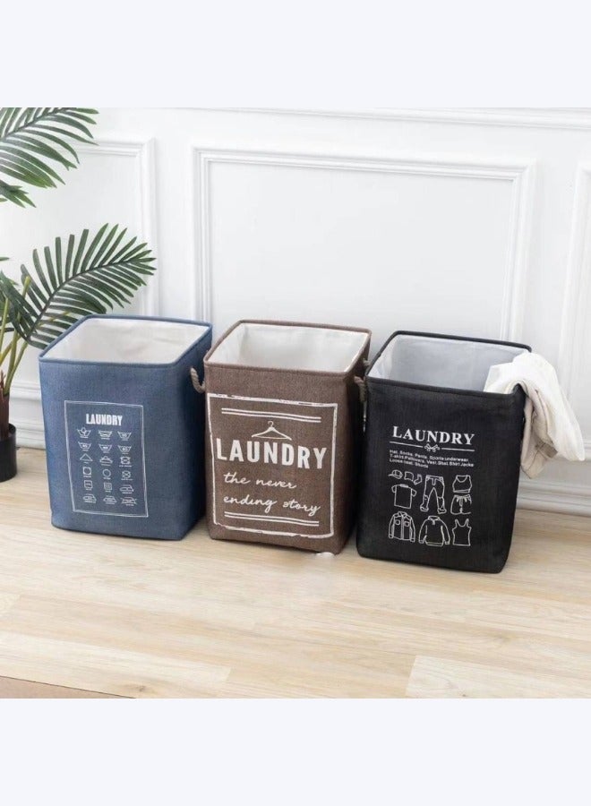 Group Tiger Foldable Laundry Storage Basket Brown (Length:48cm, Width:37cm)  - Image 4