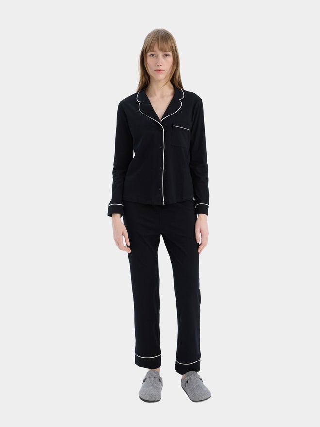 DeFacto DeFacto Contrast Piping Detail Regular Fit Shirt and Pyjama Set - Image 3