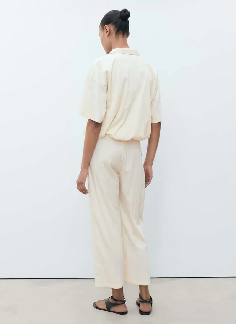 مانجو Flowy Cropped Trousers