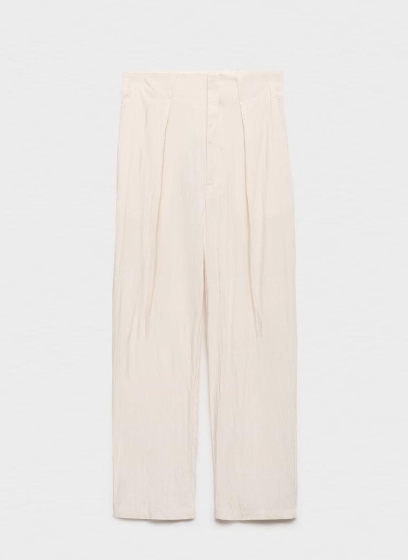 MANGO Flowy Cropped Trousers  - Image 5