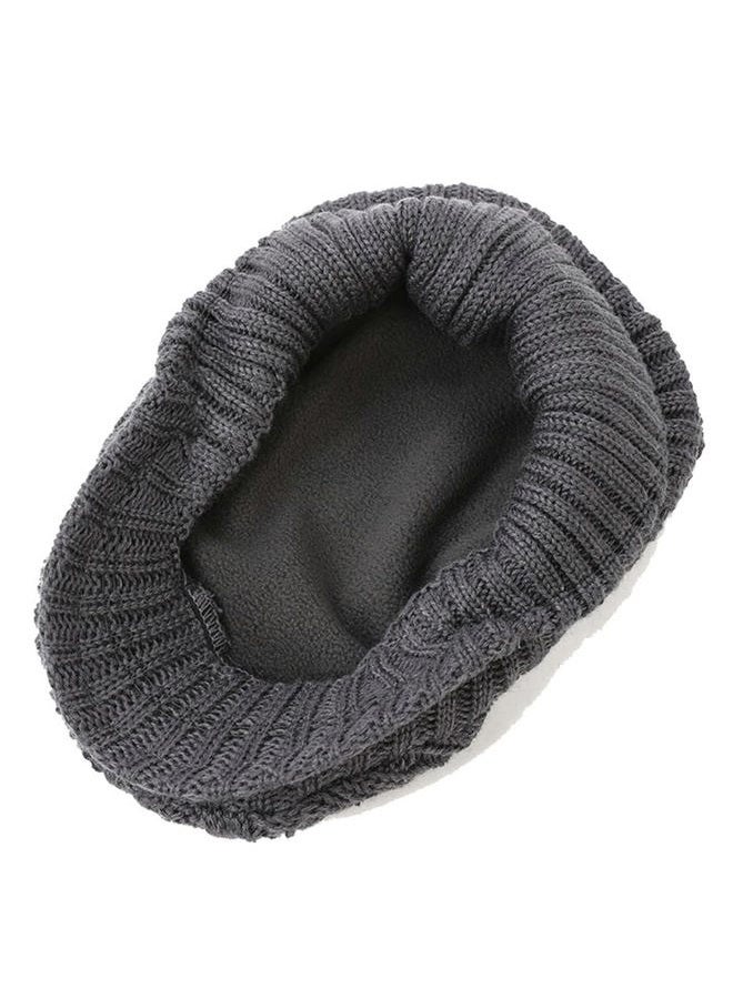 Pocadri Winter Knitted Newsboy Hat for Women Men Vintage Thick Beret Ivy Cap Warm French Style Flap Hats Ear Pretection, Black, One size - Image 5