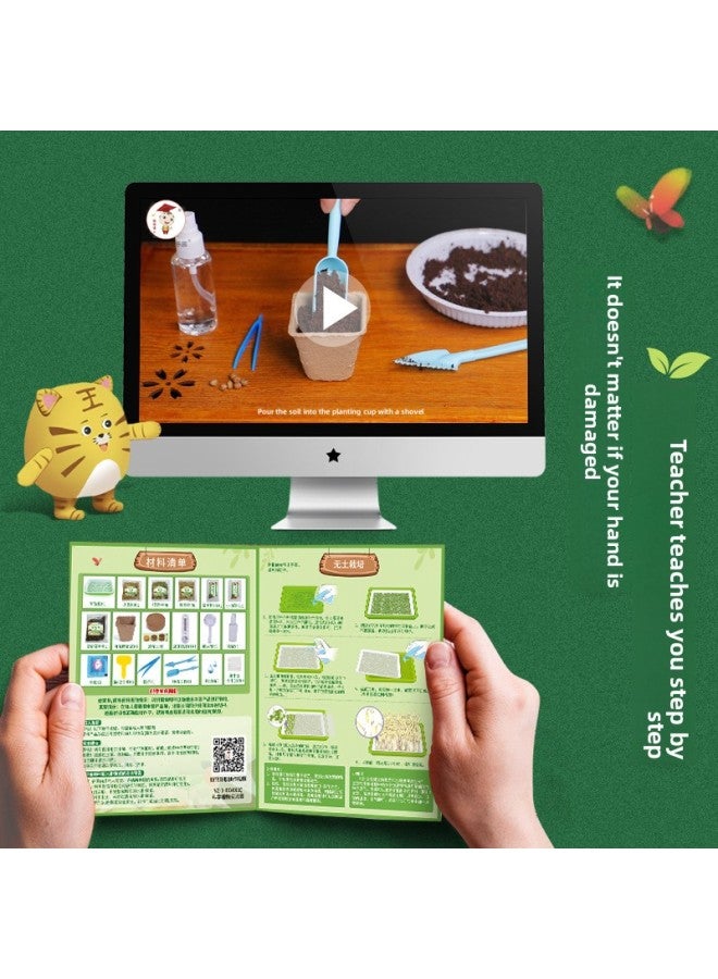 Children's Planting Observation Seed Germination Growth Scientific Experiment Set Primary School Students Diy Potted Planting Toys-Specifications:Sunshine Small Vegetable Garden  - Image 4