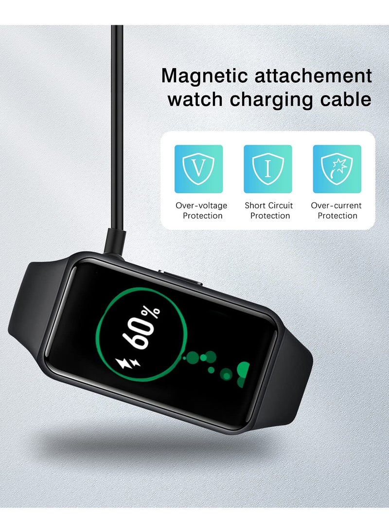 Charging Cable Replacement for Huawei Band 10/9/8/7/6,Honor Band 10/9/8/7/6,Huawei Watch Fit 3/Fit 2/Fit,Honor Watch ES,Huawei 4X/5X Smartwatch Magnetic USB Charging Cable Black - Image 3