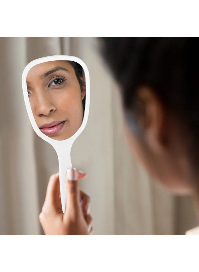 Jetec Small Handheld Hand Mirror Compact Travel Makeup Mirror Handheld Cosmetic Mirror With Handle Personal Mirror Portable Vanity Mirror 3.15 Inch Wide 7.09 Inch Long (Black White8 Pieces)  - Image 4
