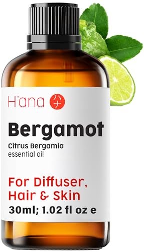 hana H'ana Bergamot Essential Oil - 1.02 Fl Oz - for Hair, Skin, Diffuser, Aromatherapy, DIY Candle & Soap Making - Image 1