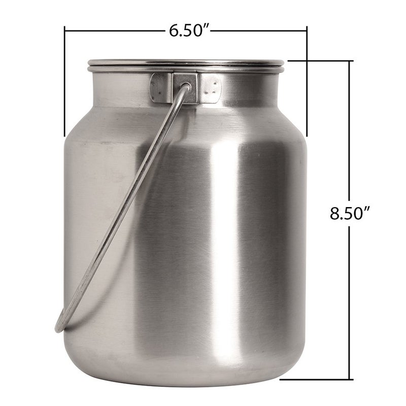 Lindy's Stainless Steel Seamless 1-Gallon Milk Jug, Milk Can, Milk Pail, Anti-Leak Liquid Storage Container with Tight Lid and Long Swivel Handle - Image 3