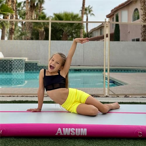 AWSUM Air Gymnastics Mat 10ft/13ft/16ft/20ft/23ft Inflatable Tumble Track mats 4/8 inches Thick tumbling mat with Electric Pump for Home/Gym - Image 5
