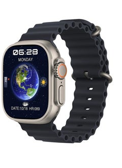 Generic Apple Watch Ocean Band 49mm 45mm 44mm 42mm Soft Silicone Black  - Image 2