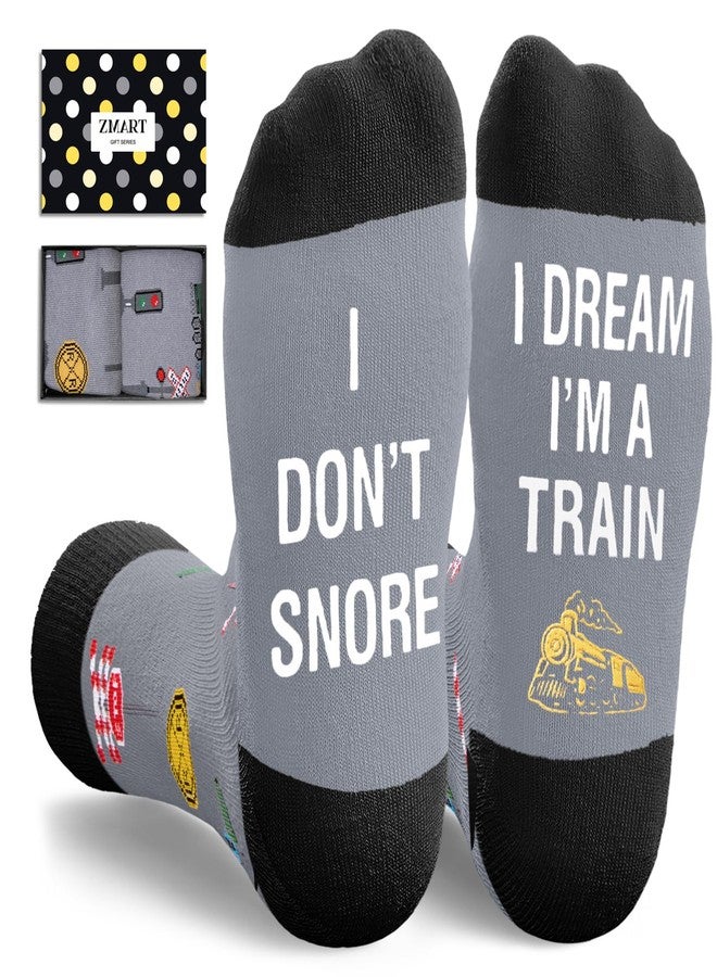 Zmart Train Socks for Men - Gifts for Train Lovers Enthusiasts, Funny Railroad Gifts, Railroad Socks for Adults - Image 1