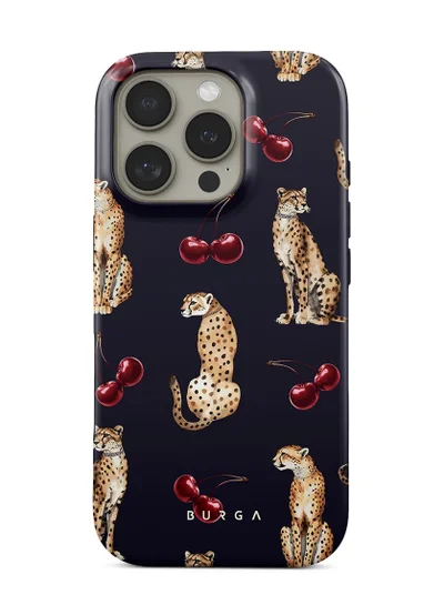 BURGA iPhone 16 pro Case, 2 Piece Hard Shell + TPU Silicone Interior, Shock Absorption, All Port Accessible, Raised Bezel For Screen & Camera Protection, Never Fading HQ Print,Cougar