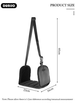 DUNISO Foot Hammock, Airplane Foot Rest Hammock Helps to Prevent Swelling and Soreness, Portable Foot Sling with Eye Mask & Earplug Relax Your Feet Office Leg Rest Travel Essentials for Long Flight  - Image 2