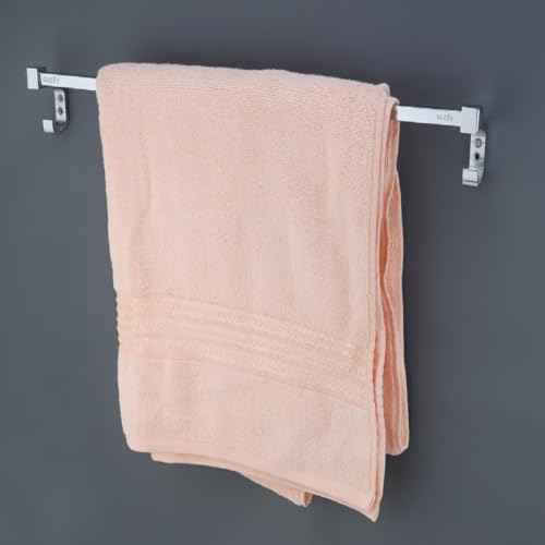 GLOXY ENTERPRISE Stainless Steel 24 Inch Towel Rod with 2 Hook to Hang Loofah/Towel Rod for Bathroom, Towel Racks, Towel Bar Rail, Bathroom Hanger, Towel Stand, Bathroom Accessories and Fittings - Image 1