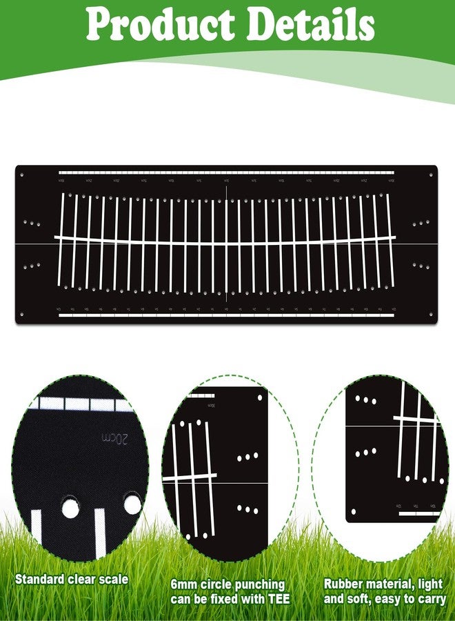 Silipull Golf Putting Mats Practice Indoor 30 x 8.27 Inch Golf Putting Practice Training Aid Golf Alignment Track Putting Green Golf Mat Putting Green Exercise Putter Training Supplies - Image 3
