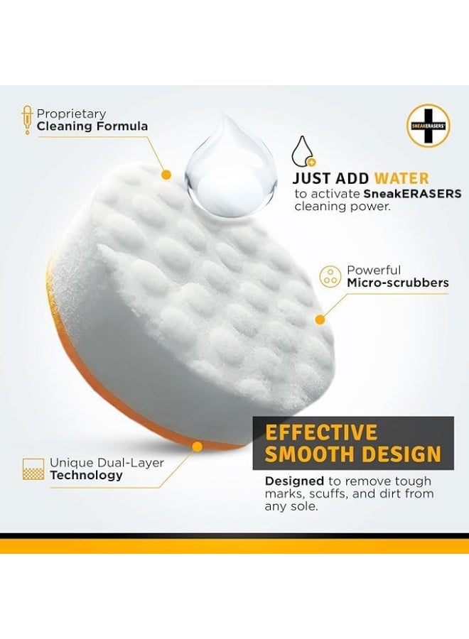 SneakERASERS Instant Sole and Sneaker Cleaner | Trainer Cleaner with Innovative Dual Layer Technology | Dirt Eraser Sponge with Powerful Micro Particles | Pack of 10 - Image 2