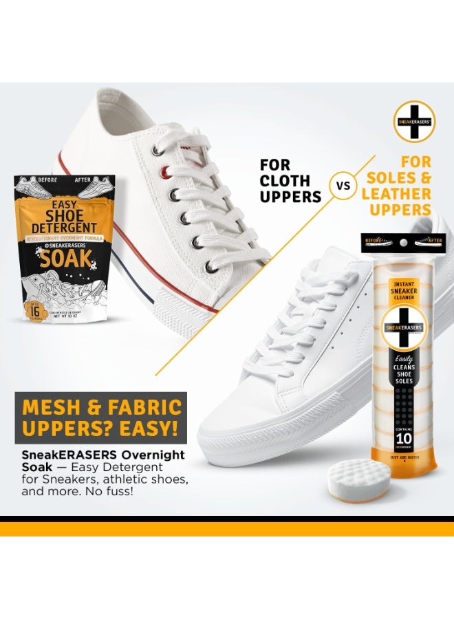 SneakERASERS Instant Sole and Sneaker Cleaner | Trainer Cleaner with Innovative Dual Layer Technology | Dirt Eraser Sponge with Powerful Micro Particles | Pack of 10 - Image 3