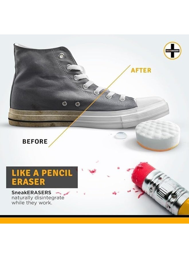 SneakERASERS Instant Sole and Sneaker Cleaner | Trainer Cleaner with Innovative Dual Layer Technology | Dirt Eraser Sponge with Powerful Micro Particles | Pack of 10 - Image 4