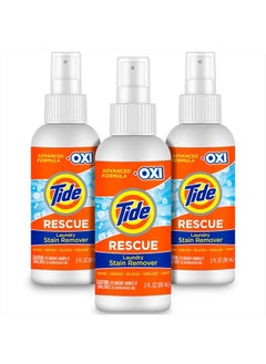 Tide Laundry Stain Remover with Oxi, Rescue Clothes, Upholstery, Carpet and more from Tough Stains, Enzyme Stain Remover, Travel Essential Spray, 3oz (Pack of 3)  - Image 1