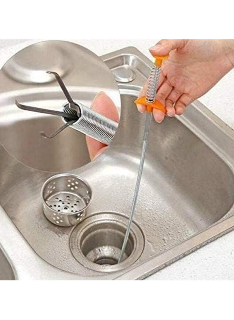 160cm Sink and Drain Plunger - Sink Plunger - Kitchen Sink Plunger - Suction Plunger - Multi-Color (Toilet Cleaner with Retractable Claw Wand (160cm)) - Kitchen and Bathroom Drain Plunger - Flexible Snake-Shaped Retractable Drain Unblocker with Claws for Cleaning and Unblocking Kitchen Sink, Bathroom, Bathtub, Toilet, Clogged Drains and Sewer Pipes - Hair Remover with Claw Tip for Unblocking Sink, Zipper Sink Cleaner for Kitchen and Bathroom - Image 5