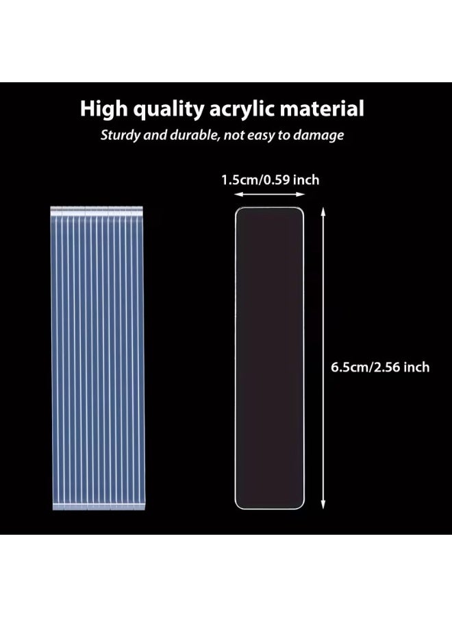 Rozino 48pcs Clear Acrylic Nail Display Stands with Dual-Sided Adhesive Tape - Image 4