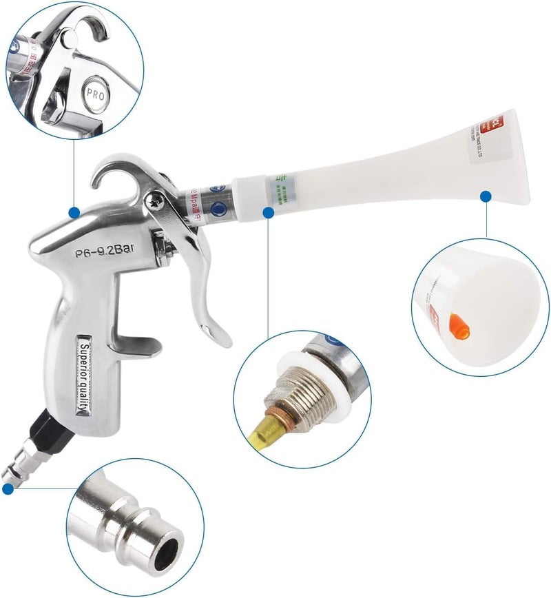 YAOBLUESEA Dry Blow Cleaning Gun with Compressed Air and High Pressure Flow Control Valve - Image 2