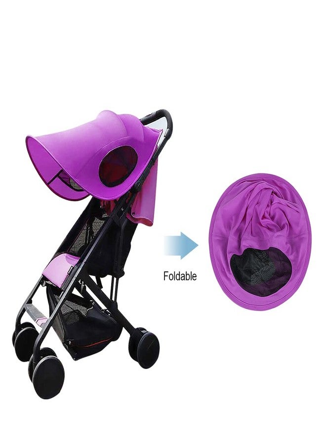 ITODA Universal Stroller Sun Cover Foldable Pushchair Sun Canopy UV Protection Infant Pram Sun Visor for Outdoors Stroll(Only Sun Shade) - Image 3