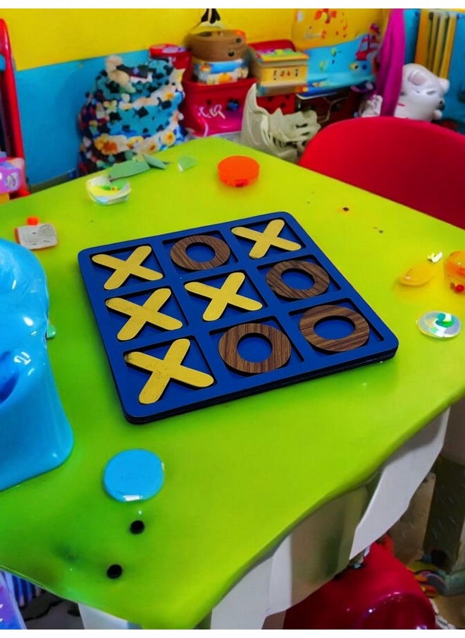 Daim Daim® Wooden Classic Tic Tac Toe Toy Game Zero and Cross Game Wooden Tic Tac Toe Game,tic tac Toy XOXO Toys  - Image 2