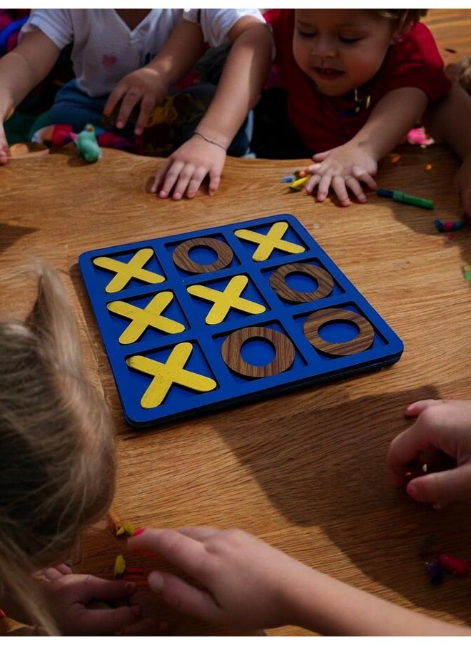 Daim Daim® Wooden Classic Tic Tac Toe Toy Game Zero and Cross Game Wooden Tic Tac Toe Game,tic tac Toy XOXO Toys  - Image 3