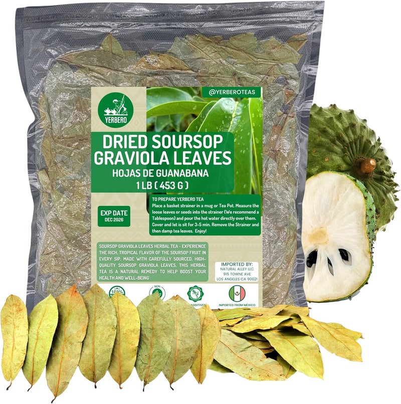 Yerbero Wild Whole Dried Graviola Soursop Leaves - 1 Lb (453G) - Natural Herbal Tea - Image 5