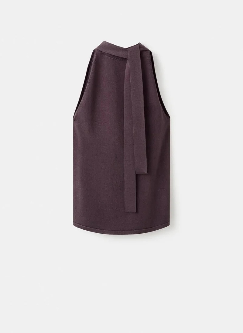 MANGO  Halter-neck knitted top for Women | Best Price UAE