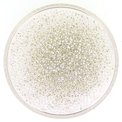 Miyuki Round Seed Beads Size 15/0 8.2 Gram Tube Silver Lined Crystal 15-91 - Image 3