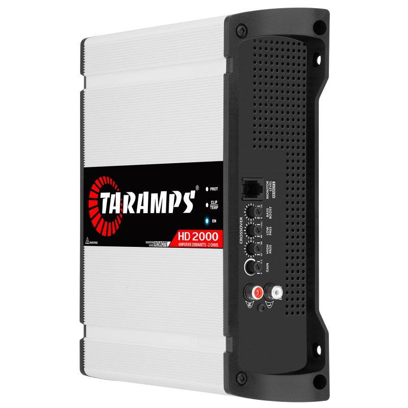 Taramp's Taramps HD 2000 2 Ohms 1 Channel 2000 Watts RMS MAX Full Range Car Audio, Monoblock, LED Monitor Indicator, Class D Amplifier, Crossover, White 2k amp - Image 3