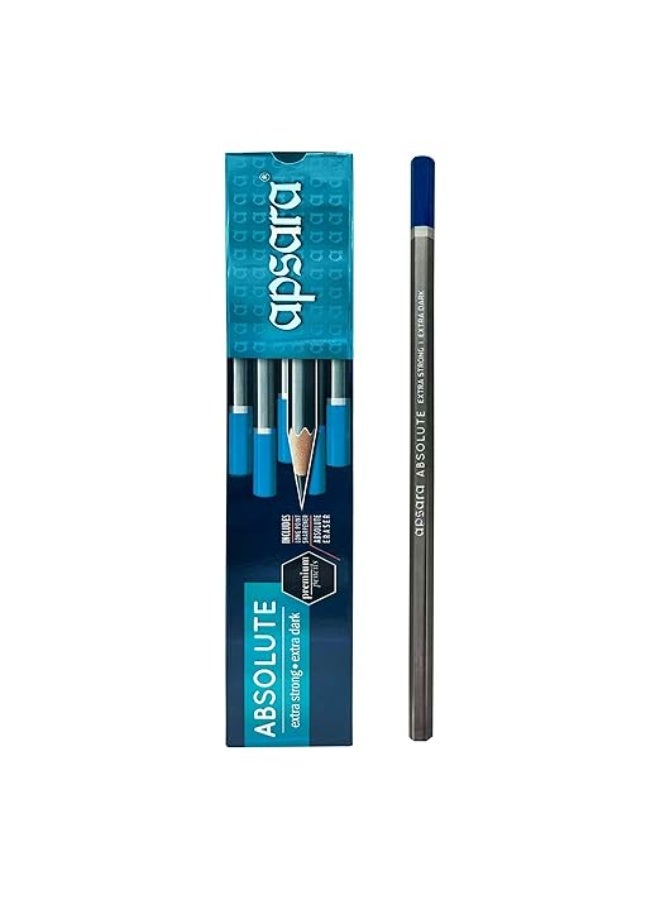 أبسارا أقلام رصاص أفسارا أبسولوت فائقة السواد - عبوة من 10 أقلام - Image 1