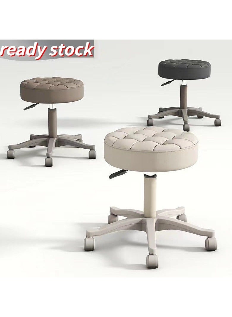 Generic Beige Beauty Salon Special Stool, Rotating Lift Bar Chair, Master Chair, Barber Shop Nail Chair, Makeup Chair  - Image 2