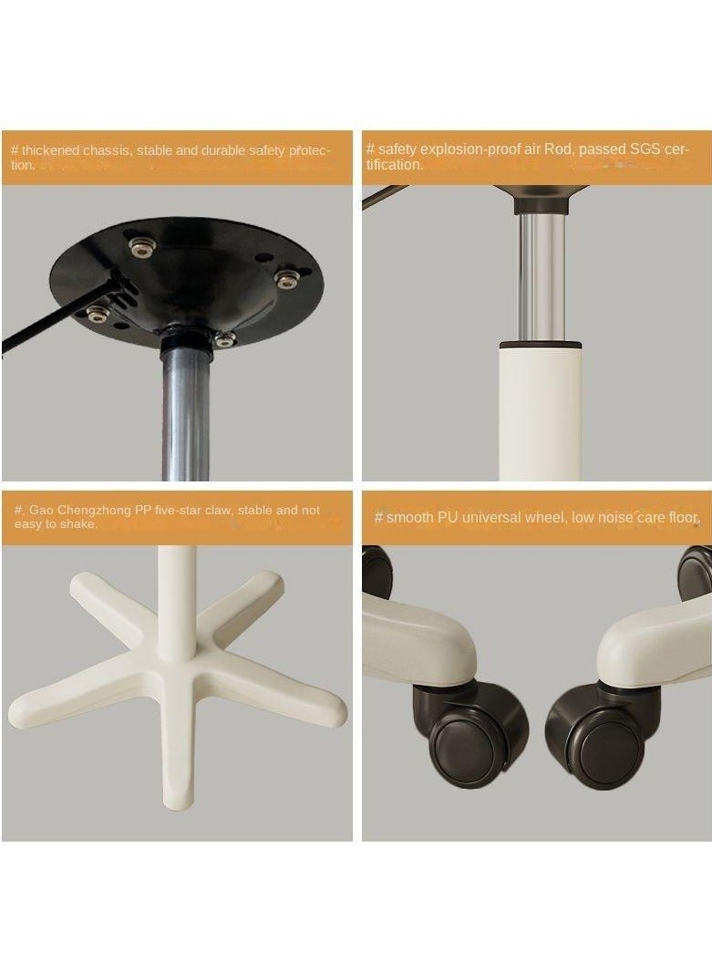 Generic Beige Beauty Salon Special Stool, Rotating Lift Bar Chair, Master Chair, Barber Shop Nail Chair, Makeup Chair  - Image 3