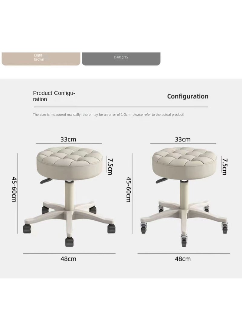 Generic Beige Beauty Salon Special Stool, Rotating Lift Bar Chair, Master Chair, Barber Shop Nail Chair, Makeup Chair  - Image 5