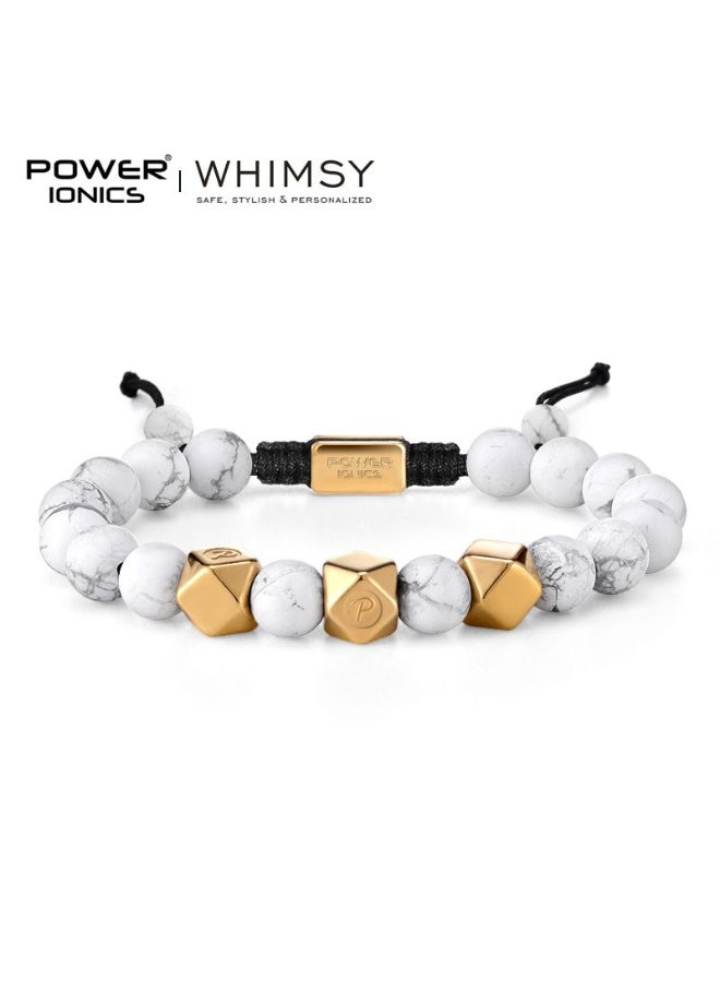 POWER IONICS Paine Geology Raw Ore Adjustable Bracelet - Men's, Women's, Couple's, Love String with Engraving as Gift - Image 1