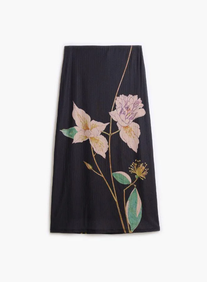 Desigual Black Long printed skirt for Women | Best Price UAE