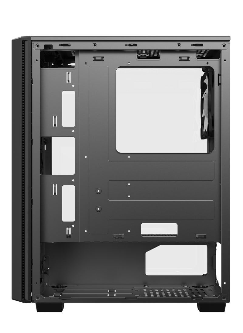 SHARX - SHARX CASE STRIKER  ARGB  ATX PC Case With Front Mesh Panel(S-200), 4 x 120mm Pre-Installed Fans, Remote Controller, Glass Side Panel,Ports Type C*1/ USB3.0 *1/ USB2.0 *2 Buttons:Power/Reset/LED. - Image 1