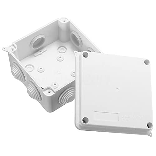 4.5 X 4.5 Inches Square IP65 Waterproof Outdoor & Indoor PVC Square Junction Box for CCTV Surveillance Security Cameras. (10)  - Image 2