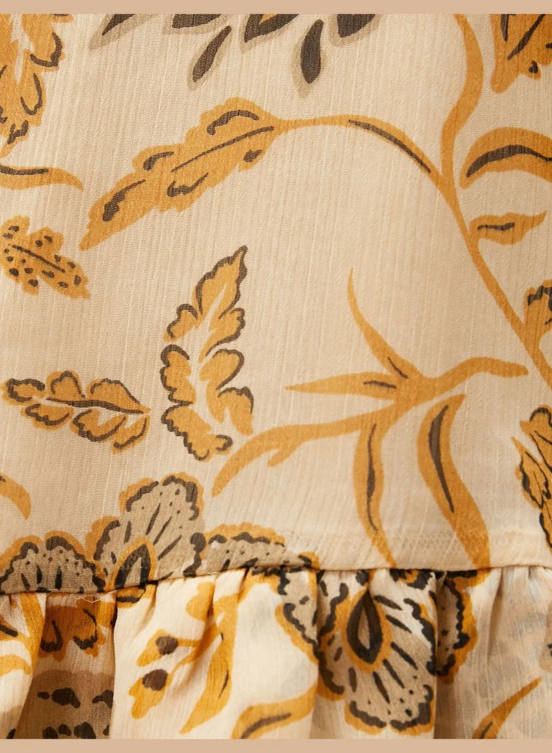 KOTON Floral Blouse Frilled
