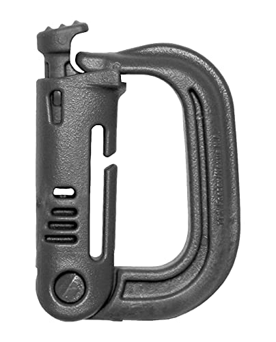 SLSWHLX ITW - 4 Pack - BLACK - D-Ring Grimloc Locking for Molle Webbing. USA Made - Image 2