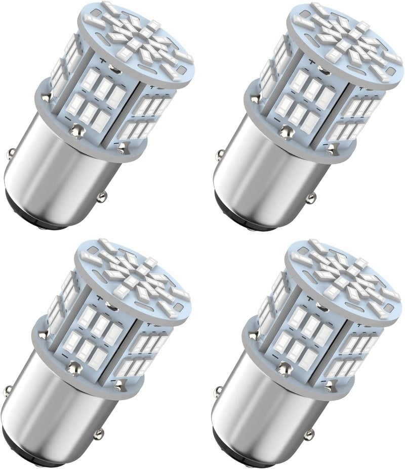 Melphan-Auto 1157 Led Brake Light Bulb Red, 12V-24V 1157 7528 2357 2057 BAY15D LED Replacement Light Bulb for Brake Light Tail Light for Car RV Trailer Boat, 54SMD 3014 Chipset,4PCS - Image 1