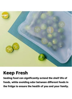 Teuuea 16 Pieces Large Reusable Refrigerator Ziplock Food Storage Bags, Eco-friendly Leakproof Fridge Lunch Bags for Fruit Vegetable Meat Cereal Cookies Sandwich Travel Home Office  - Image 5