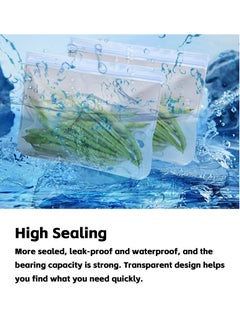 Teuuea 16 Pieces Large Reusable Refrigerator Ziplock Food Storage Bags, Eco-friendly Leakproof Fridge Lunch Bags for Fruit Vegetable Meat Cereal Cookies Sandwich Travel Home Office  - Image 4